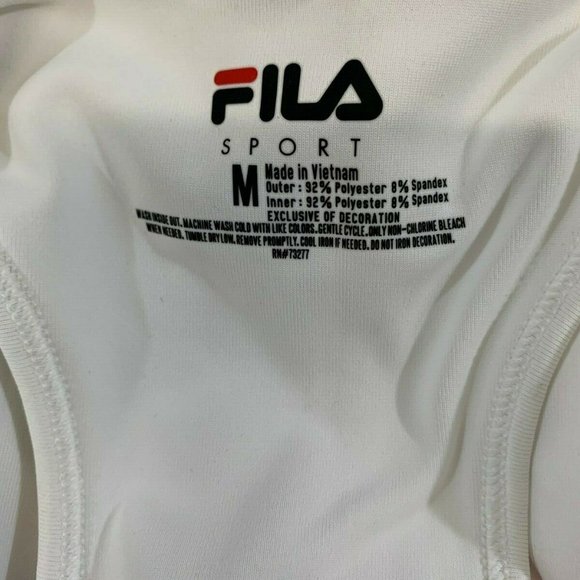 Fila Tops Fila Sport Womens Polyester Blend White Racerback Poshmark